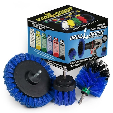 Drill Brush Power Scrubber By Useful Products 5 in W 5 in L Brush, Blue B-EMS-2L-QC-DB